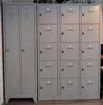 Grijze locker kasten, 2 deurs, 5 deurs en 10 deurs, Ophalen, Zo goed als nieuw, Industrieel