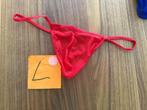 doorschijnende rode ministring, string, maat L, Ophalen of Verzenden, Rood, Slip
