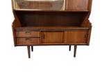 Vintage vitrinekast, dressoir, sideboard, Huis en Inrichting, Kasten | Vitrinekasten, Ophalen, Gebruikt, 100 tot 150 cm, 100 tot 150 cm