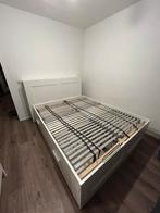 Bed Brimnes IKEA, Huis en Inrichting, Ophalen, Gebruikt, Wit, Tweepersoons