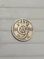 Zweedse 10 Öre Munt 1924, Postzegels en Munten, Munten | Nederland, Ophalen of Verzenden, Overige waardes, Losse munt, Zilver