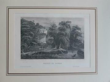 06/ Amerika USA Prairie du Rocher Staalgravure ca 1850 beschikbaar voor biedingen
