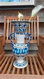 Mabeul Tunis Kerkeny Vaas - Aardewerk, Ophalen, 50 tot 75 cm, Blauw, Aardewerk of Porselein