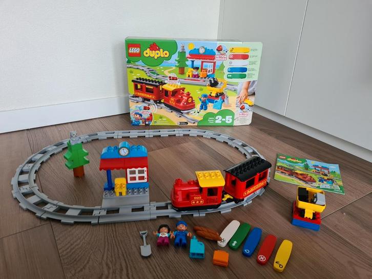 Lego Duplo 10874 Stoomtrein, Kinderen en Baby's, Speelgoed | Duplo en Lego, Zo goed als nieuw, Duplo, Complete set, Ophalen of Verzenden