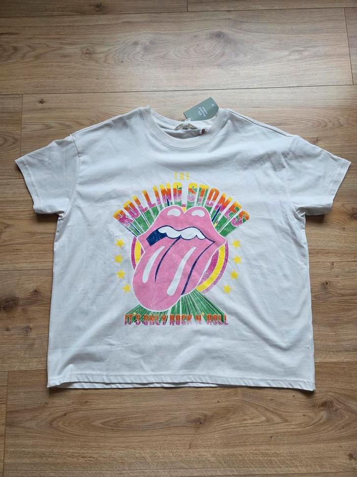 T-shirt H&M, maat XL. Nooit gedragen, Kleding | Dames, T-shirts, Nieuw, Maat 46/48 (XL) of groter, Wit, Korte mouw, Ophalen of Verzenden