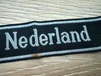 Xx-bevo cufftitle ‘Nederland’, Verzamelen, Ophalen of Verzenden, Landmacht, Nederland, Embleem of Badge