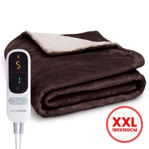 Seranova elektrische deken - warmtedeken XXL- 180x160, Huis en Inrichting, Woonaccessoires | Plaids en Woondekens, Zo goed als nieuw