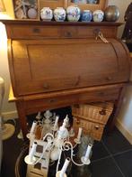 Antiek artdeco bureau massief eikenhout/rollklep/cilinder, Ophalen