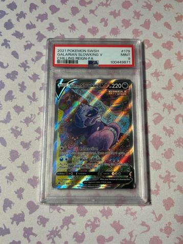 PSA 9 GALARIAN SLOWKING ALT ART V 179 SWSH CHILLING REIGN beschikbaar voor biedingen