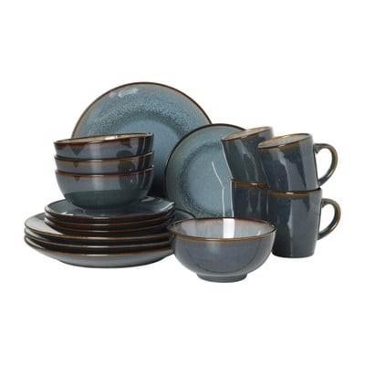 Xenos Toscane Reactive 24-delig Servies, Huis en Inrichting, Keuken | Servies, Nieuw, Compleet servies, Overige stijlen, Keramiek