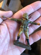 Lineol figuur met gasmasker en handgranaat, Verzamelen, Militaria | Tweede Wereldoorlog, Ophalen of Verzenden, Landmacht