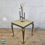 Vintage bijzettafel / koffietafel Marmeren blad , Messing, Antiek en Kunst, Antiek | Meubels | Tafels, Ophalen of Verzenden