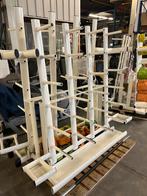 Rek voor bodypump materiaal schijven en stangen, Ophalen, Halterschijven, Gebruikt, Rek