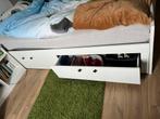 Ikea Brimnes bed uitschuifbaar, 90 cm, Eenpersoons, Wit, Zo goed als nieuw