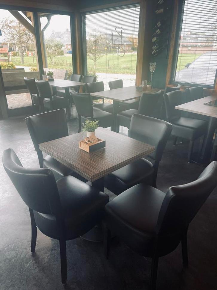 Horeca Interieur - Stoelen, Tafels & Bartafel, Tuin en Terras, Tuinstoelen, Gebruikt, Hout, Ophalen