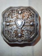 Zilveren pillendoosje met filigrainwerk, Antiek en Kunst, Antiek | Goud en Zilver, Ophalen of Verzenden