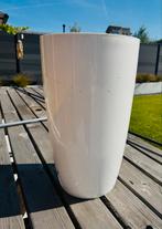 Witte Kunststof Bloempot, Tuin en Terras, Bloembakken en Plantenbakken, Kunststof, Gebruikt, Minder dan 60 cm, Rond