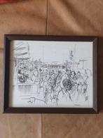 Litho prent Damrak Peter van Straaten, Antiek en Kunst, Ophalen