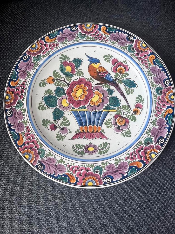 DELFT Polychrome Wandplaat  XS 856 ER, Antiek en Kunst, Antiek | Wandborden en Tegels, Ophalen of Verzenden