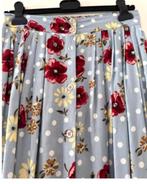 Vintage Lange lichtblauwe bloem doorknoop rok 40/42 CHCS, Kleding | Dames, Blauw, Maat 42/44 (L), Ophalen of Verzenden, Zo goed als nieuw