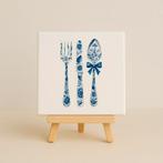 Wandtegeltje aan tafel, Huis en Inrichting, Woonaccessoires | Wanddecoraties, Ophalen of Verzenden, Nieuw