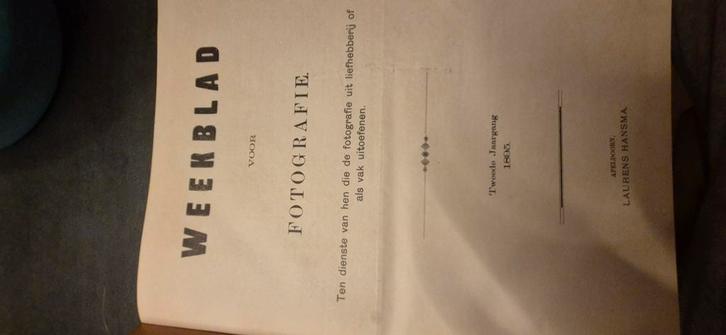Weekblad voor de fotografie 1895, 2e jaargang, Boeken, Tijdschriften en Kranten, Ophalen of Verzenden