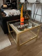 Vintage Hollywood Regency Bijzettafel, Huis en Inrichting, Tafels | Bijzettafels, Minder dan 55 cm, Gebruikt, Metaal of Aluminium