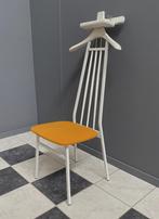 60 70 jaren stoel wit metaal frame kapstok broekenklem ineen, Ophalen, Gebruikt, Metaal, Wit