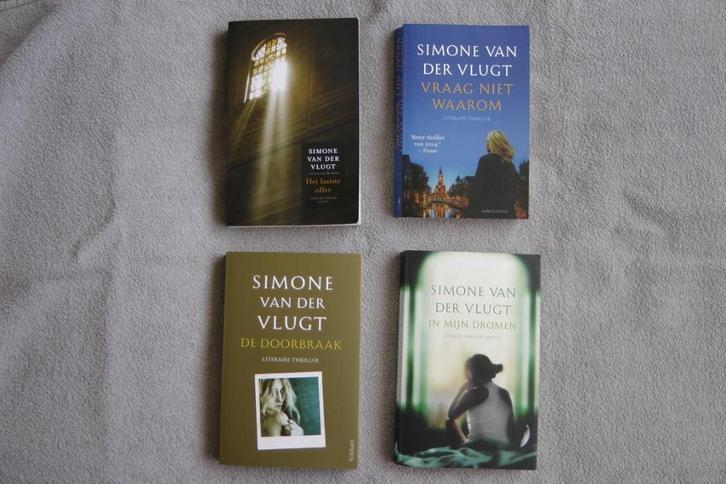 Geweldige leesboeken (4x) van Simone van der Vlugt, Boeken, Thrillers, Zo goed als nieuw, Nederland, Ophalen of Verzenden