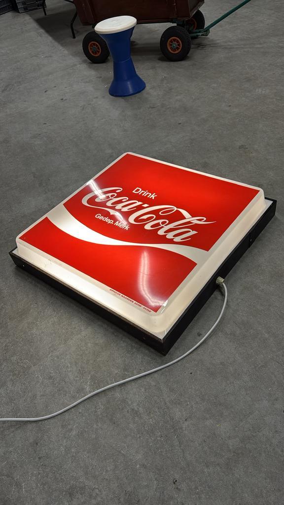 Grote Coca Cola lichtbak enkelzijdig, Verzamelen, Merken en Reclamevoorwerpen, Zo goed als nieuw, Lichtbak of (neon) lamp, Ophalen