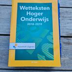 Wetteksten Hoger Onderwijs 34e druk, Ophalen of Verzenden, Zo goed als nieuw, Sociale wetenschap