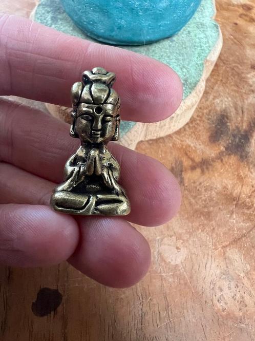 Kleine bronzen geluks boeddha massief Geluks boeddha, Huis en Inrichting, Woonaccessoires | Boeddhabeelden, Nieuw, Ophalen of Verzenden