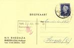 NV RHEDAZA, Rheden [Gld.] - 08.1950 - briefkaart - 1950 gesc, Ophalen of Verzenden, Briefkaart