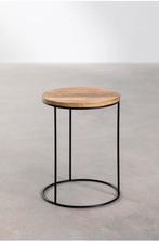 Bijzettafel Mangohout, Huis en Inrichting, Tafels | Bijzettafels, Minder dan 45 cm, Minder dan 55 cm, Mangohout, Rond