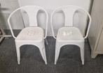 2 leuke metalen stoelen 10 euro per stuk, Ophalen, Gebruikt, Twee, Wit