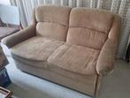 Beige tweezits bankje, Huis en Inrichting, Ophalen, Gebruikt, Tweepersoons, 75 tot 100 cm