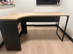 Hoekbureau Hannover - zwart/eikenkleur - 76,8x145x81 cm, Ophalen, Zo goed als nieuw, Bureau