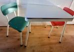 Vintage eetkamerset, Huis en Inrichting, Ophalen of Verzenden, Gebruikt, Rechthoekig, 50 tot 100 cm
