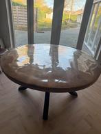 Mangohouten eettafel te koop, Huis en Inrichting, Ophalen, Rond, Zo goed als nieuw, 75 cm of meer