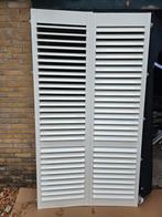 Houten shutters met montage frame 4 zijdig, Ophalen, Zo goed als nieuw