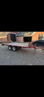 Tandemaswagen platte kar, Zakelijke goederen, Agrarisch | Werktuigen, Ophalen, Transport