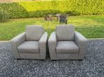 2 mooie grijze fauteuils, 75 tot 100 cm, Ophalen of Verzenden, Zo goed als nieuw, Stof
