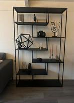 Zwarte metalen vakkenkast Noor van Karwei, Ophalen, Met plank(en), Zo goed als nieuw, Minder dan 150 cm