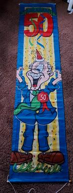 Abraham 50 jaar Feestbanner 40x180cm, Ophalen of Verzenden, Zo goed als nieuw, Versiering, Abraham of Sarah