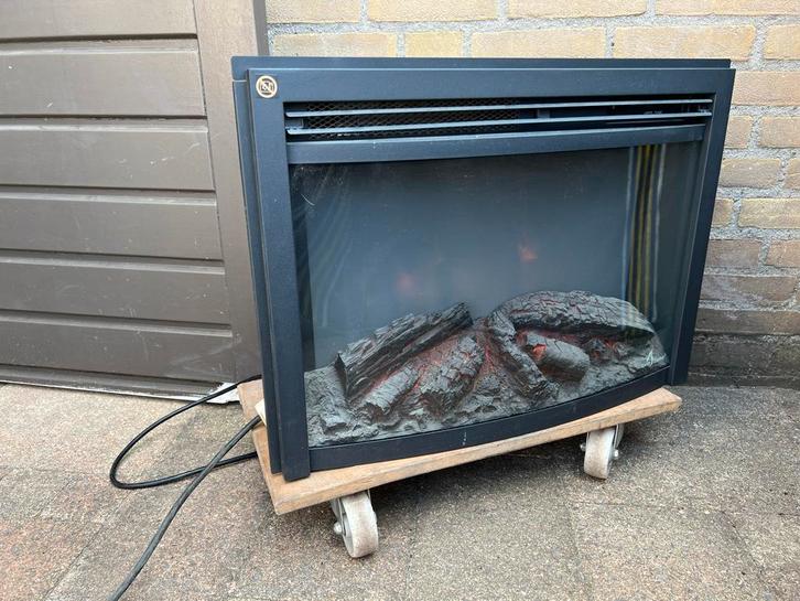 Elektrische Inbouw Sfeerhaard met Verwarming, Huis en Inrichting, Haarden, Gebruikt, Elektrische haard, Ophalen