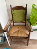 Rieten houten stoel zsm ophalen Den Haag Moerwijk, Huis en Inrichting, Riet of Rotan, Gebruikt, Bruin, Eén