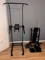 Complete home gym – halters, bank & calisthenics tower, Ophalen, Zo goed als nieuw, Fitnessbank