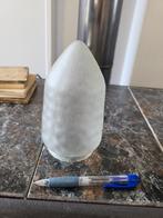 Glazen Lampenkap met Patroon, Huis en Inrichting, Lampen | Lampenkappen, Gebruikt, Ophalen of Verzenden, Minder dan 25 cm, Grijs