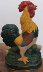 Vintage gietijzeren haan kip zeldzaam beeld sculptuur, Ophalen of Verzenden