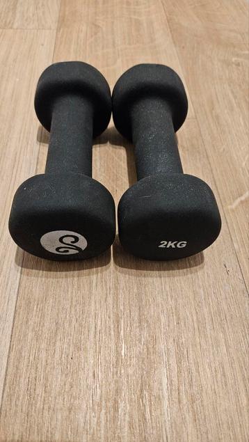 2 x 2 kg dumbbells beschikbaar voor biedingen
